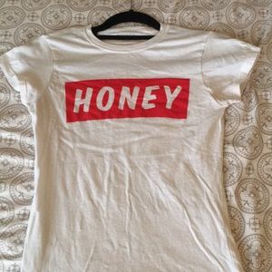 White  “Honey” Graphic Tee